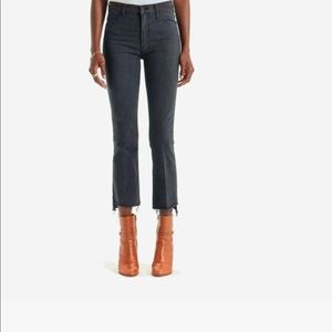 NWT MOTHER THE INSIDER CROP STEP FRAY JEANS